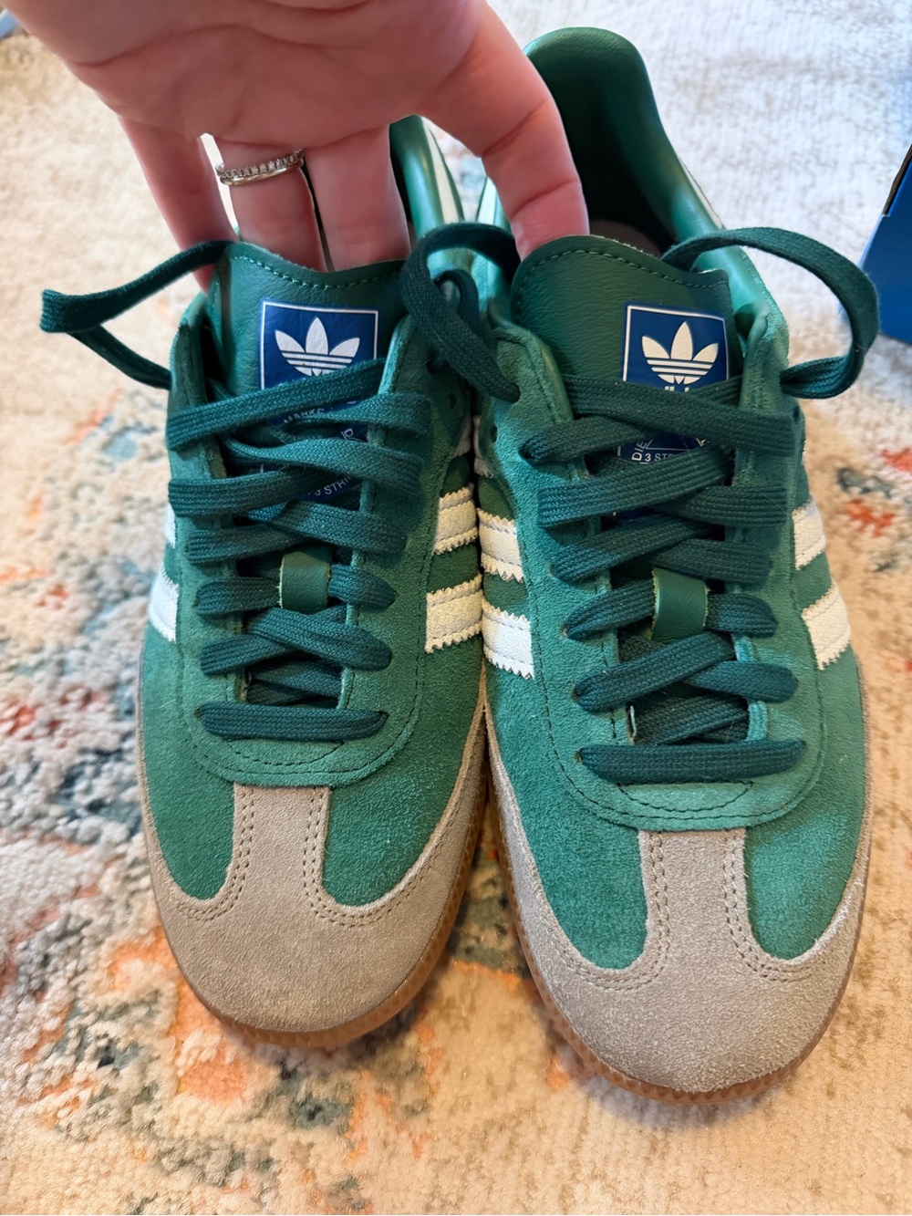 Adidas Samba OG Men’s Green & White Suede Retro Sneakers